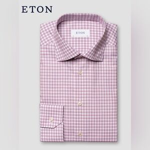 Eton Pink Gingham Shirt